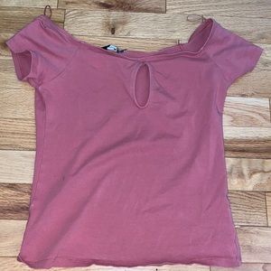 Pink keyhole top from express, size small